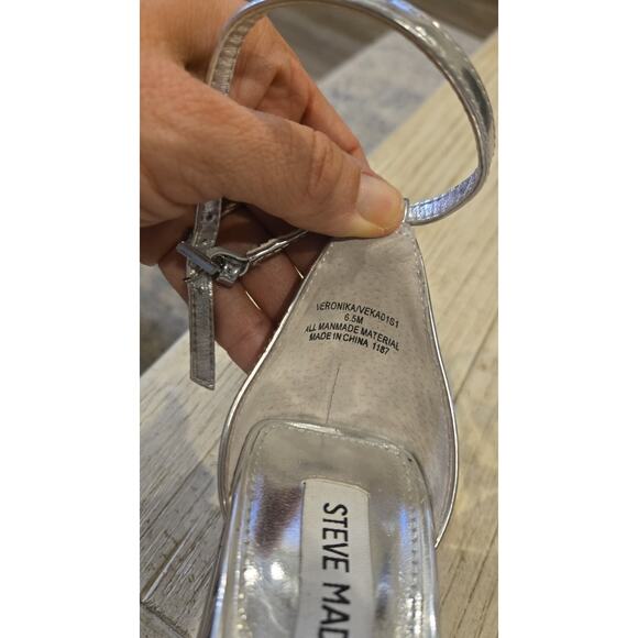 Steve Madden Veronika Silver Platform Sandals Women's Size 6.5 - Picture 3 of 7
